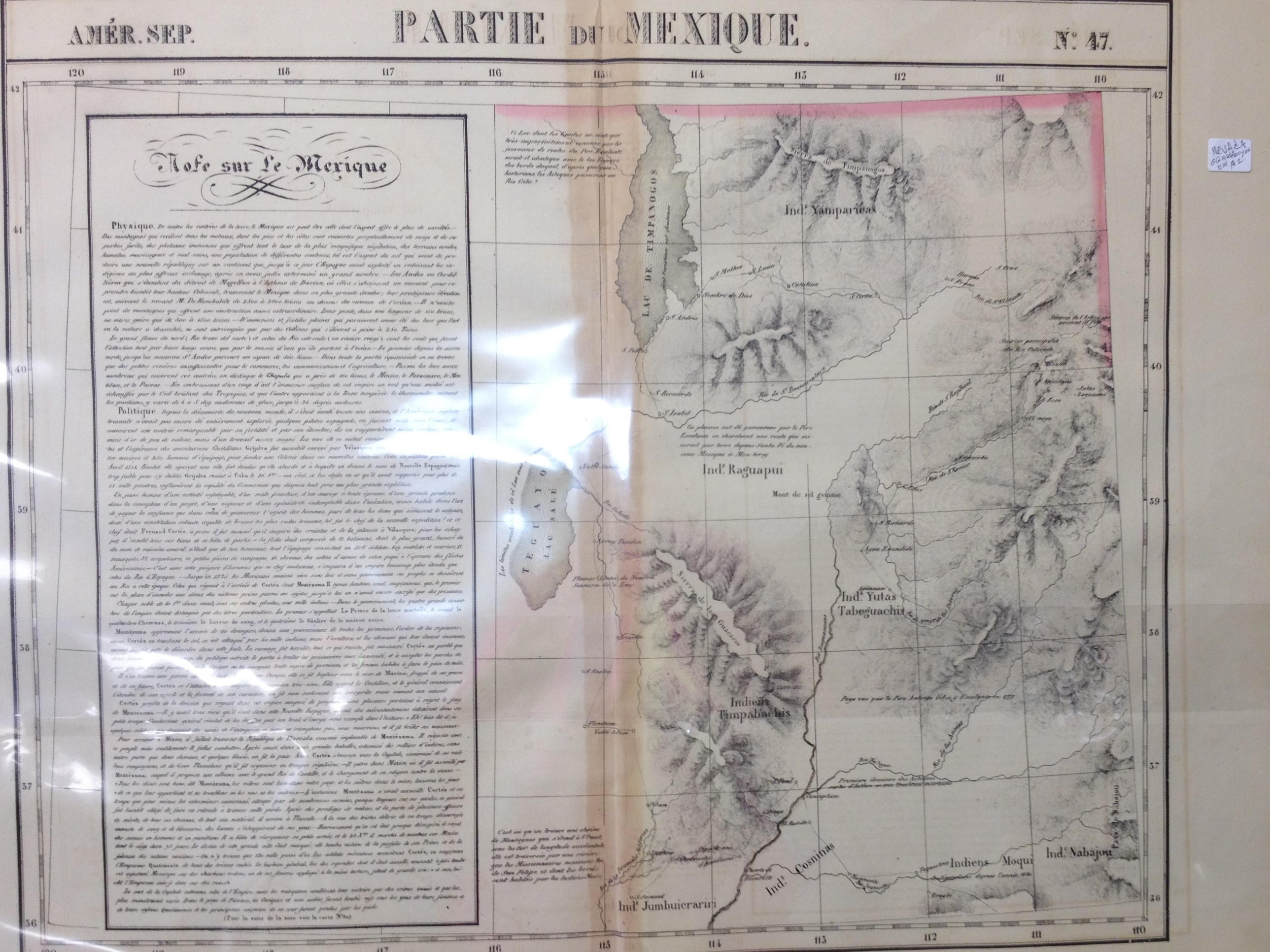 Image for Atlas Universel De Geographie, Physique, Politique Et Mineralogique North America - Map of Eastern Nevada and Utah (Partie Du Mexique)