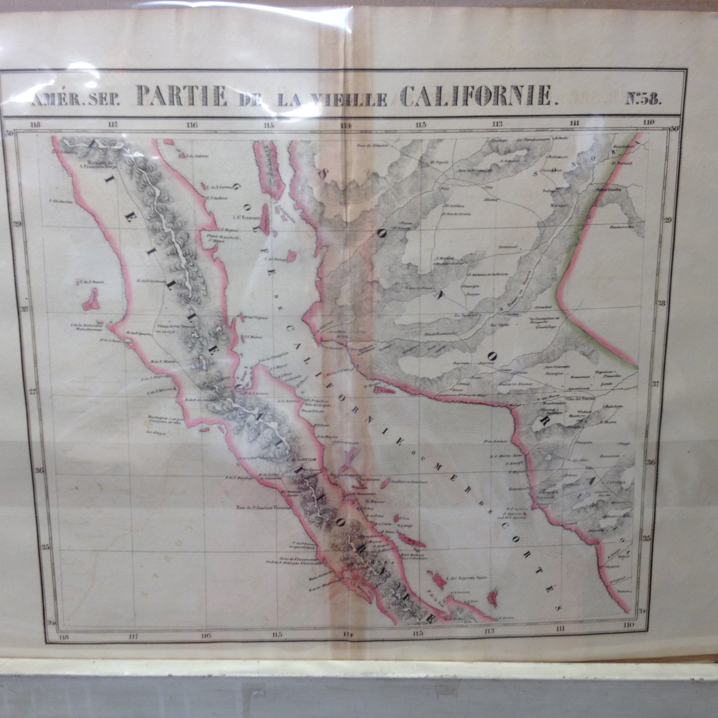 Image for Atlas Universel De Geographie, Physique, Politique Et Mineralogique North America - Map of Baja Peninsula and Western Coast of Mexico (Partie De La Vielle Californie)