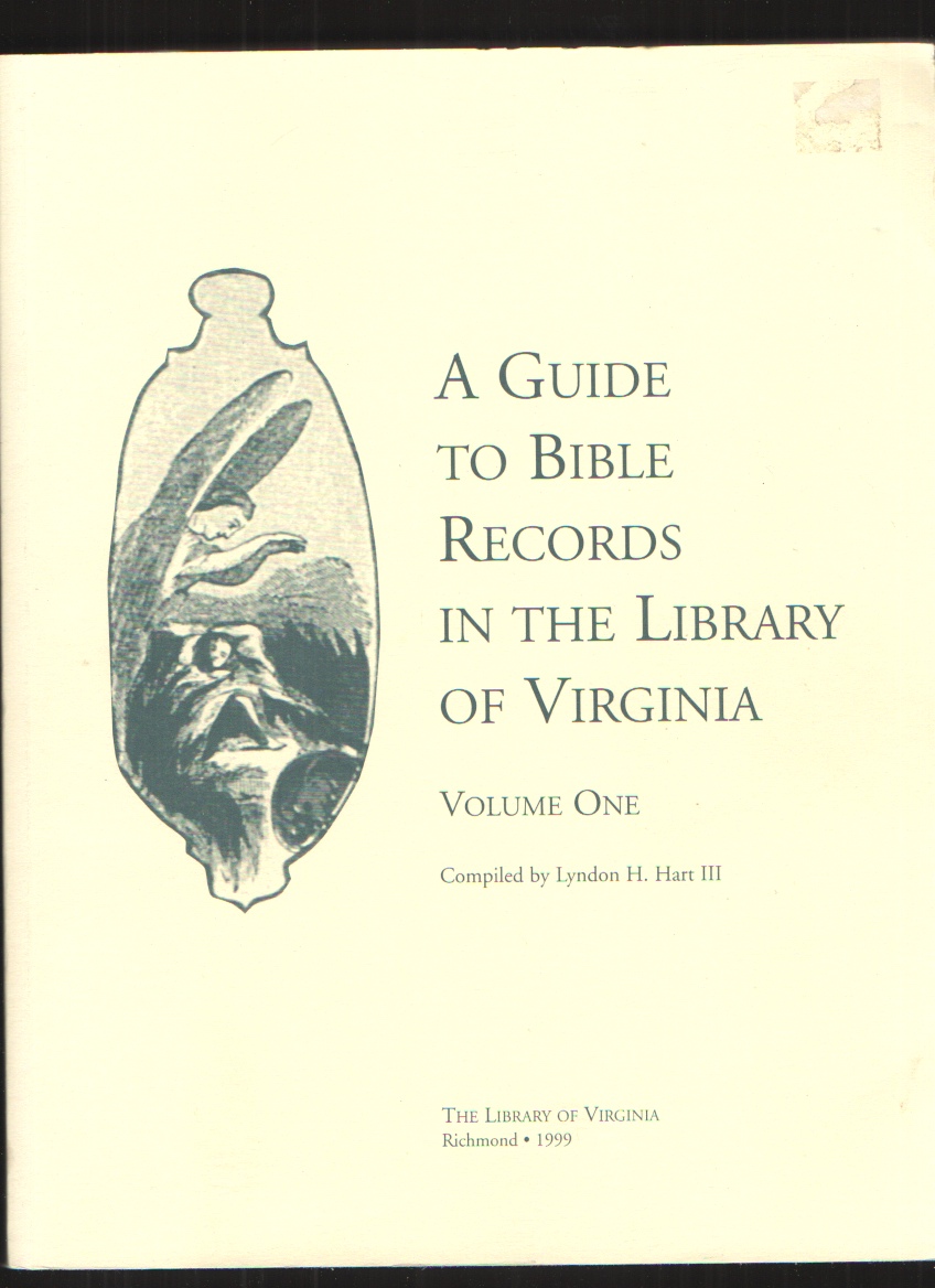 Image for A Guide to Bible Records in the Library of Virginia, Vols 1 & 2