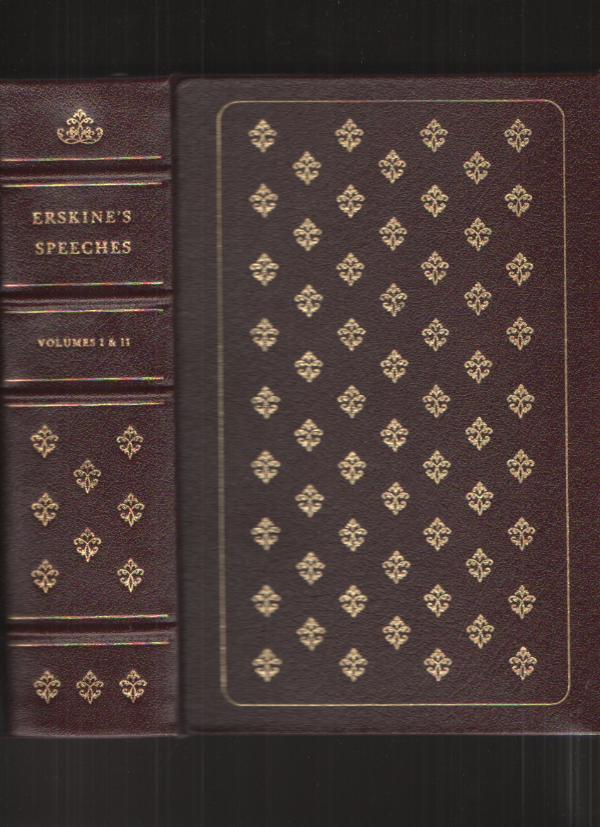 Image for SPEECHES OF LORD ERSKINE Volume I and II