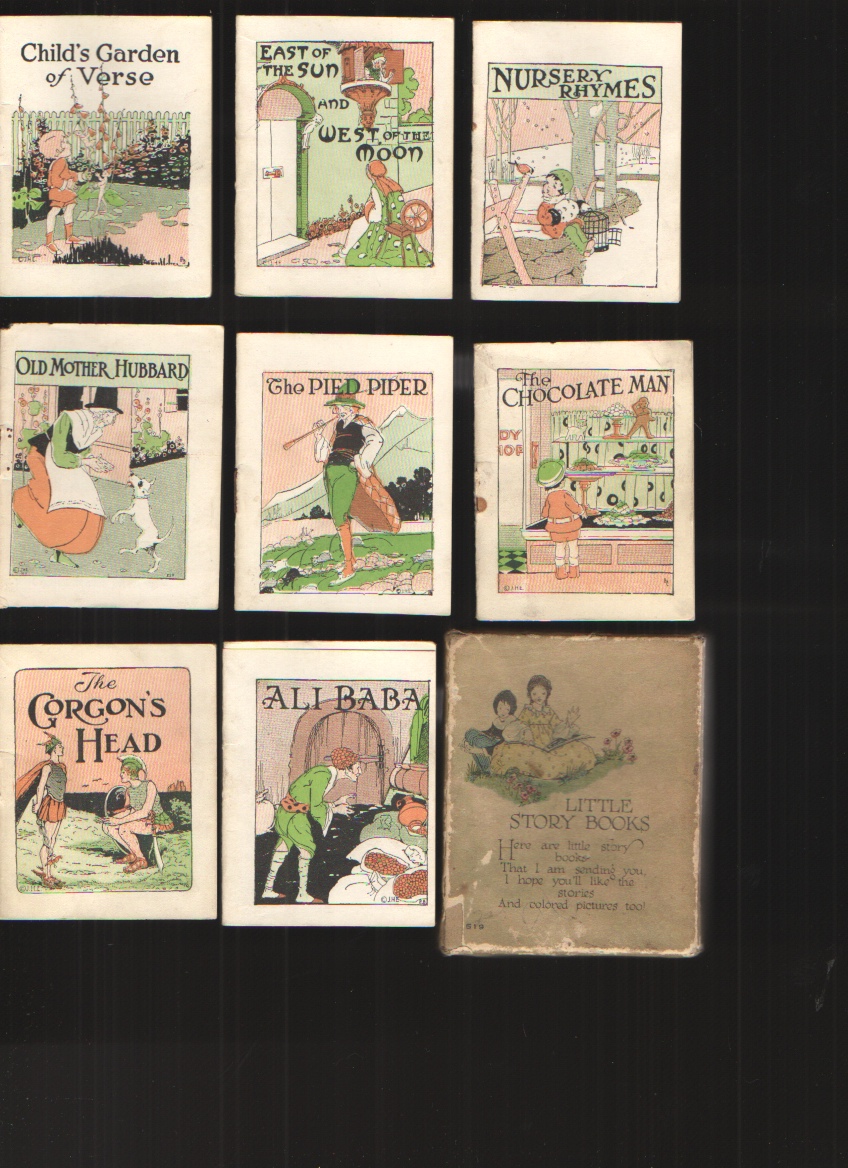 Image for Little Story Books - 8 Minature Books Boxed Contains 8 Volumes: Child's Garden of Verses, East of the Sun and West of the Moon, Nursery Rhymes, Old Mother Hubbard, the Pied Piper, the Chocolate Man, the Gorgon's Head and Ali Baba