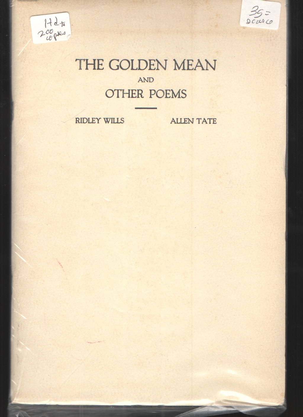 Image for The Golden Mean and Other Poems
