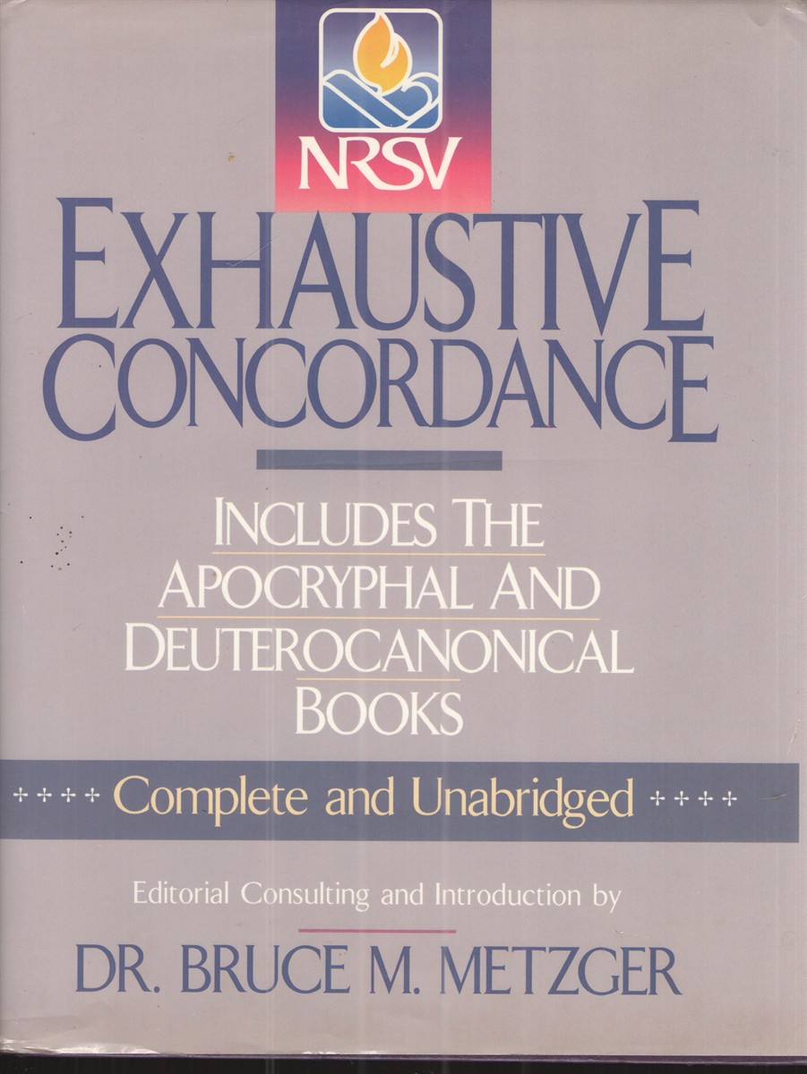 Image for NRSV Exhaustive Concordance Includes the Apocryphal and Deuterocanonical Books
