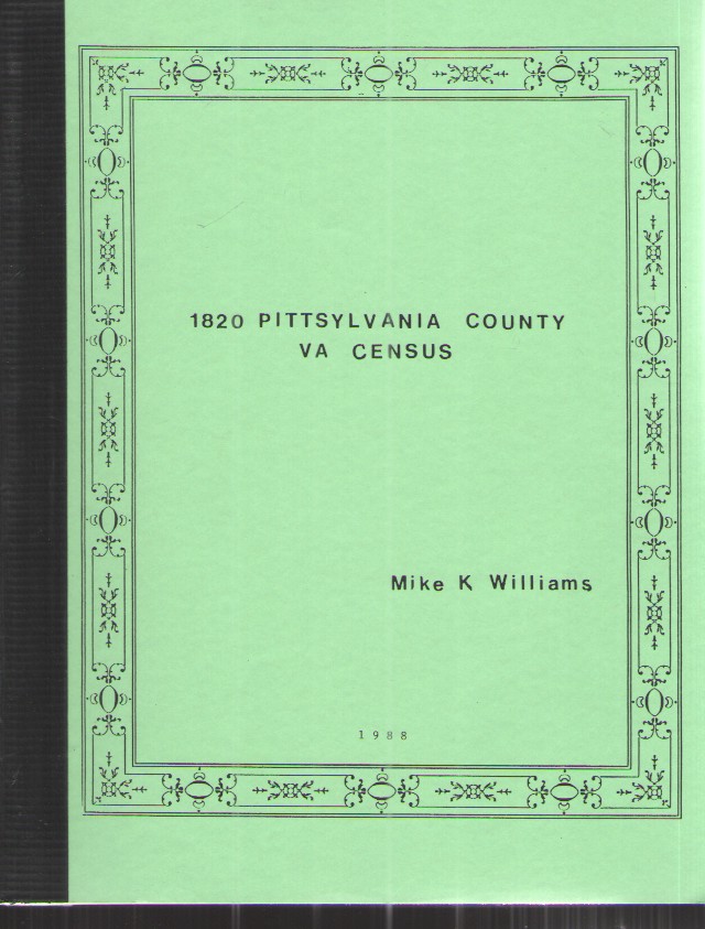 1820 Pittsylvania County VA Census
