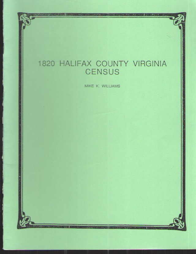 1820 Halifax County Virginia Census