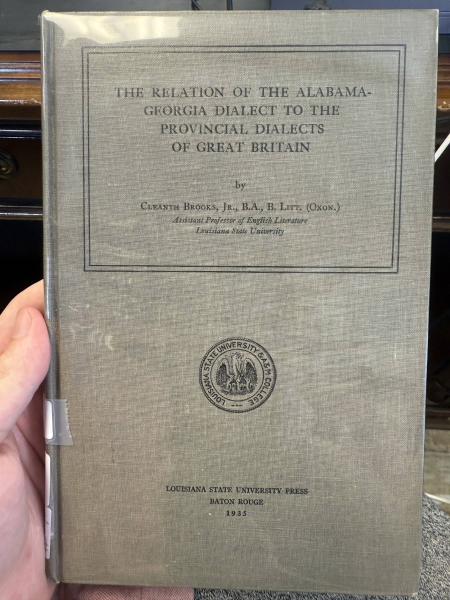 The Relation of the Alabama-Georgia Dialect to the Provincial Dialects of Great Britain