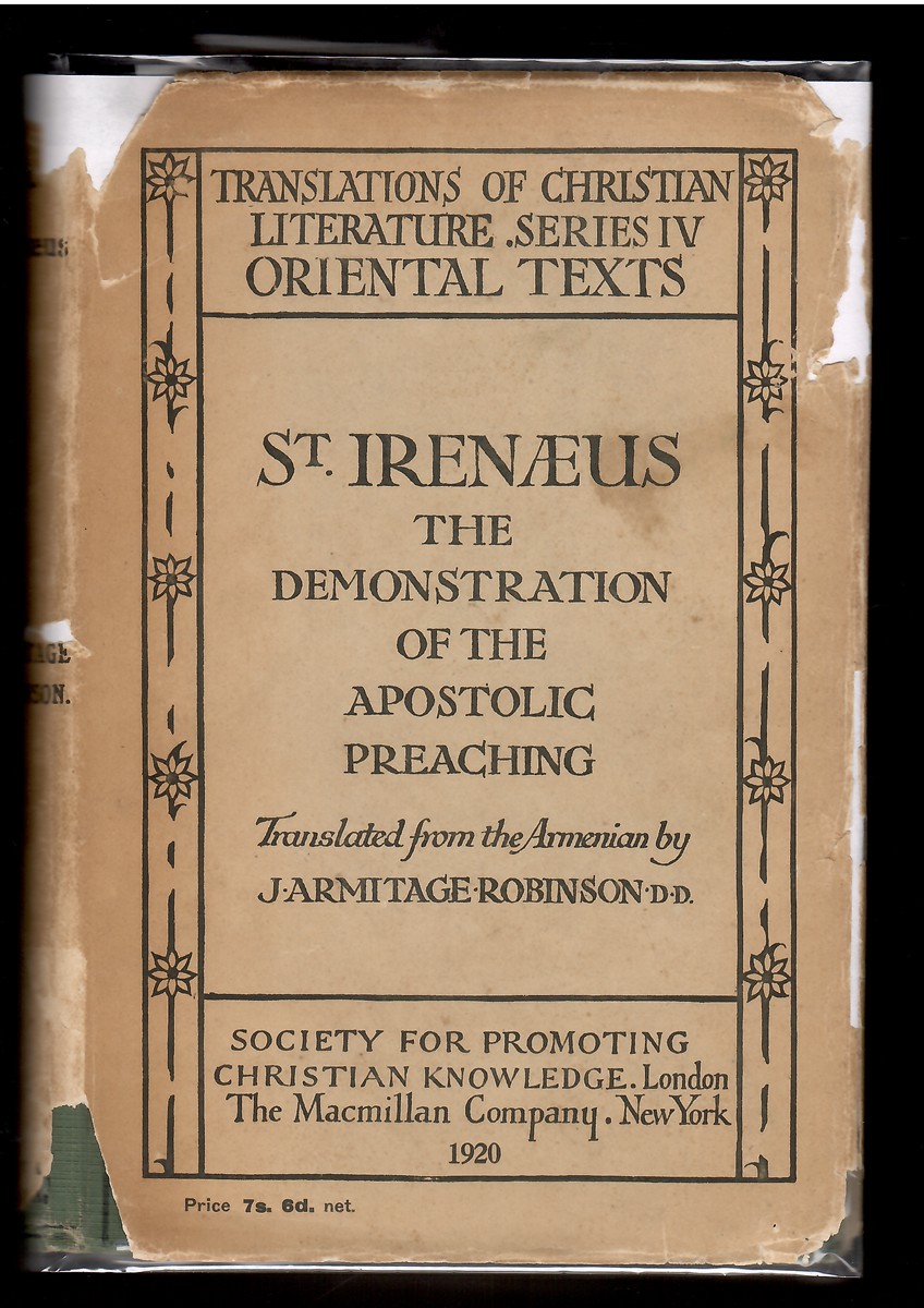 Image for St. Irenaeus: the Demonstration of the Apostolic Preaching St. Irenaeus: the Demonstration of the Apostolic Preaching