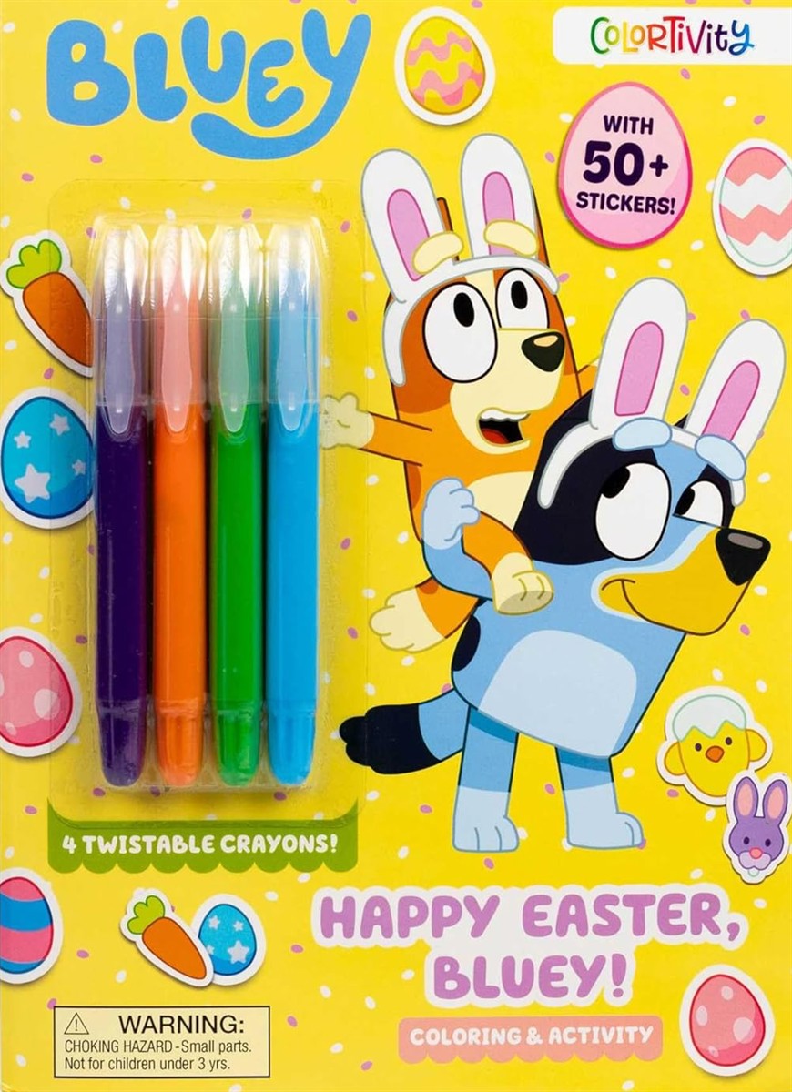 HAPPY EASTER BLUEY Color and Activity with 4 Twistable Crayons