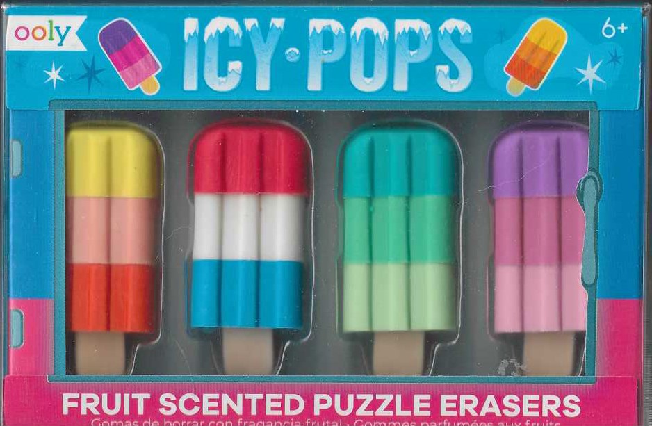ICY POPS FRUIT SCENTED PUZZLE ERASERS