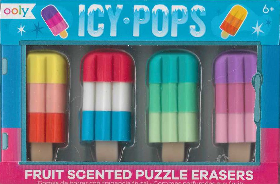 ICY POPS FRUIT SCENTED PUZZLE ERASERS