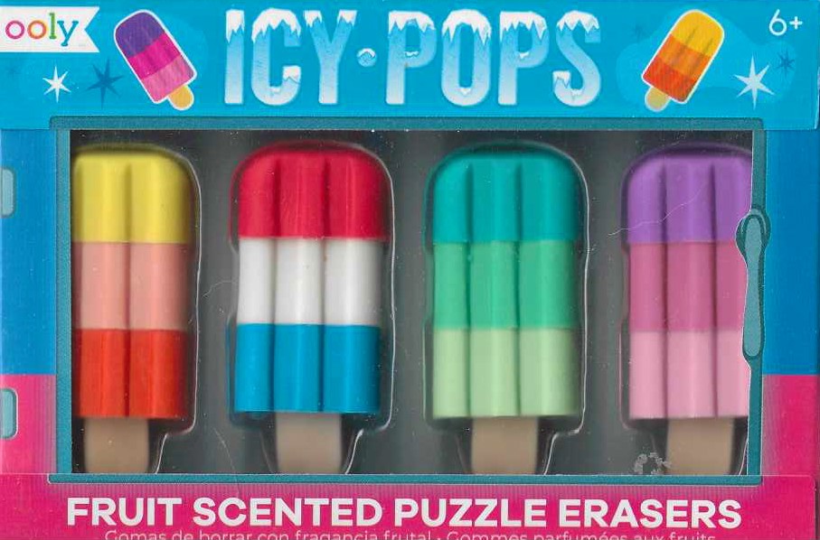 ICY POPS FRUIT SCENTED PUZZLE ERASERS
