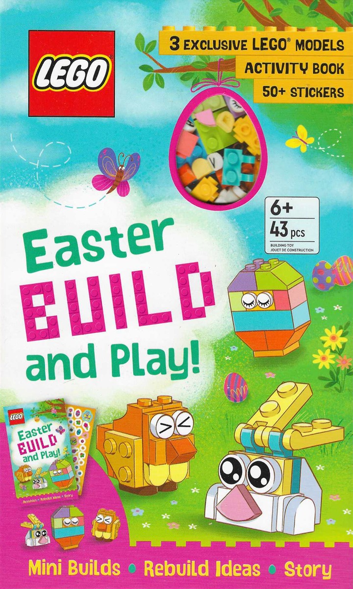 LEGO EASTER BUILD AND PLAY; 3 Exclusive Lego Models, Activity Book, 50+ Stickers