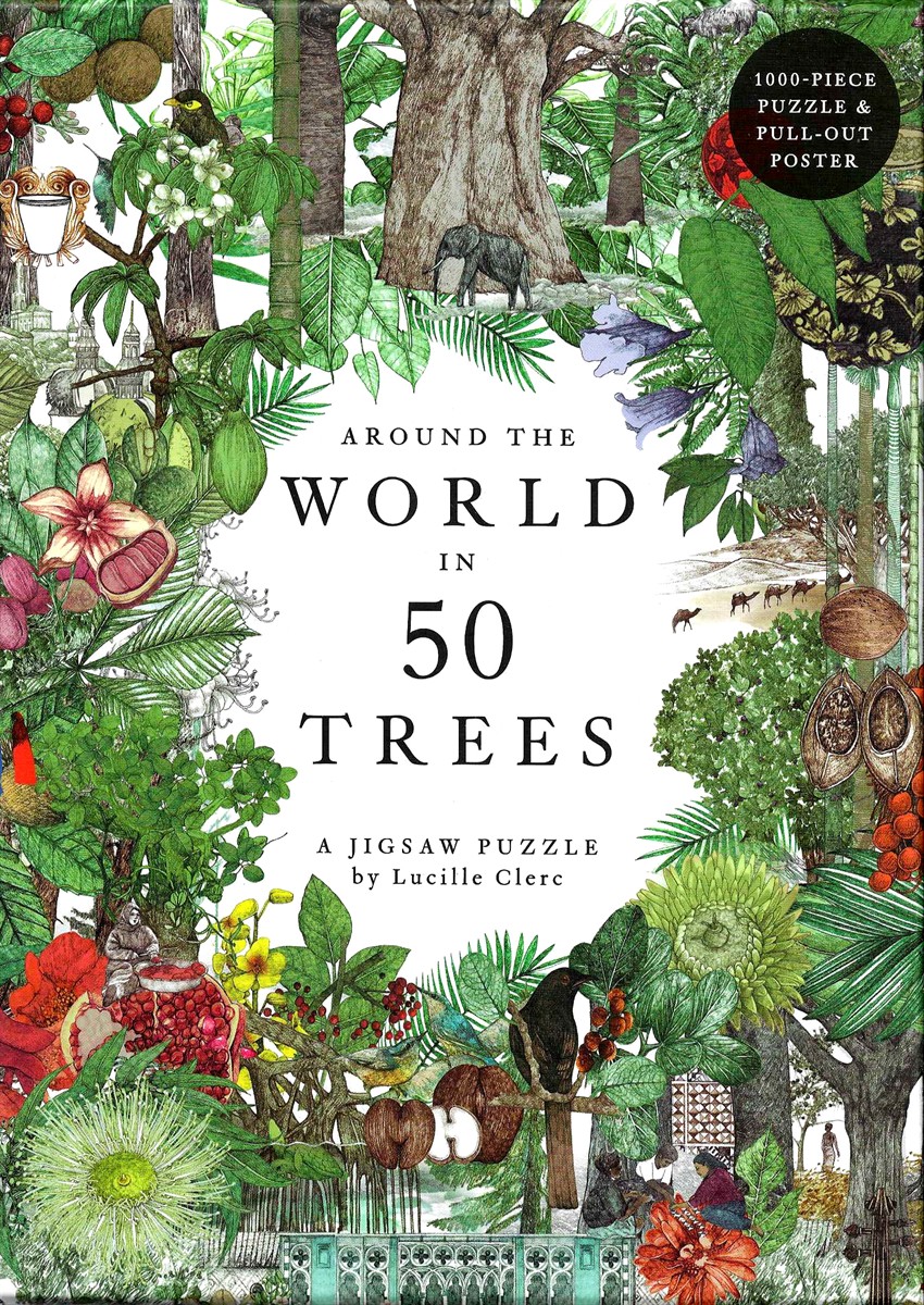 AROUND THE WORLD IN 50 TREES PUZZLE; 1000 Piece Puzzle and Pull out Poster