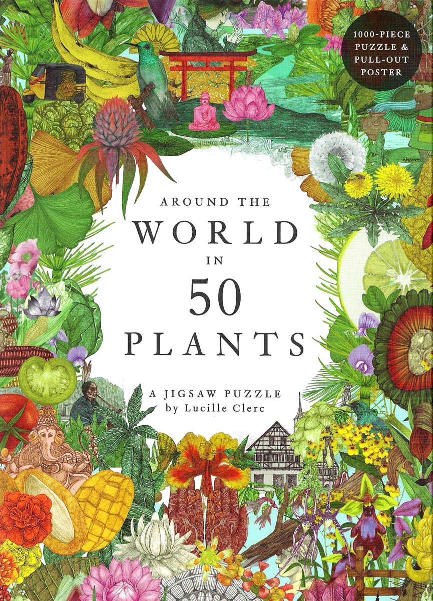 AROUND THE WORLD IN 50 PLANTS PUZZLE; 1000 Piece Puzzle and Pull out Poster