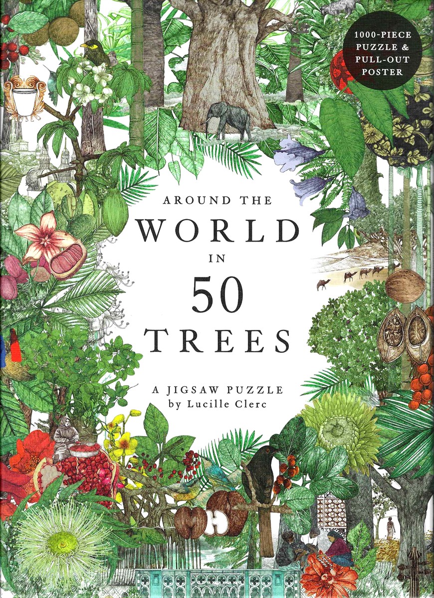 AROUND THE WORLD IN 50 TREES PUZZLE; 1000 Piece Puzzle and Pull out Poster