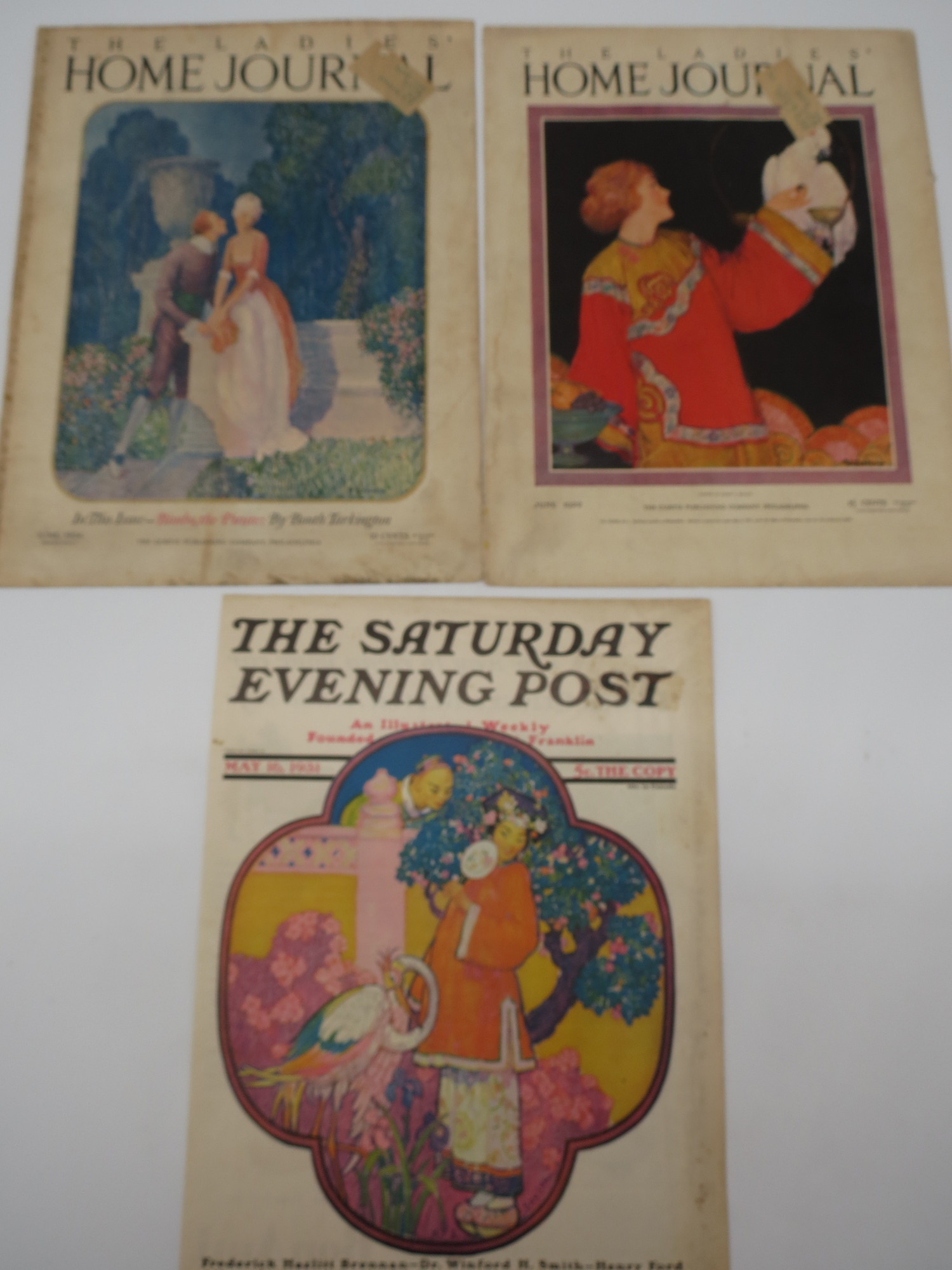 Image for 3 HENRY JAMES SOULEN SATURDAY EVENING POST & LADIES HOME JOURNAL MAGAZINE COVERS FROM 1922, 1924, 1931