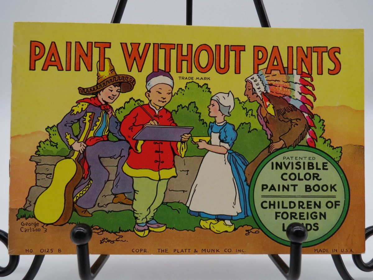 PAINT WITHOUT PAINTS #0120C INVISIBLE COLOR PAINT BOOK Children of Foreign  Lands