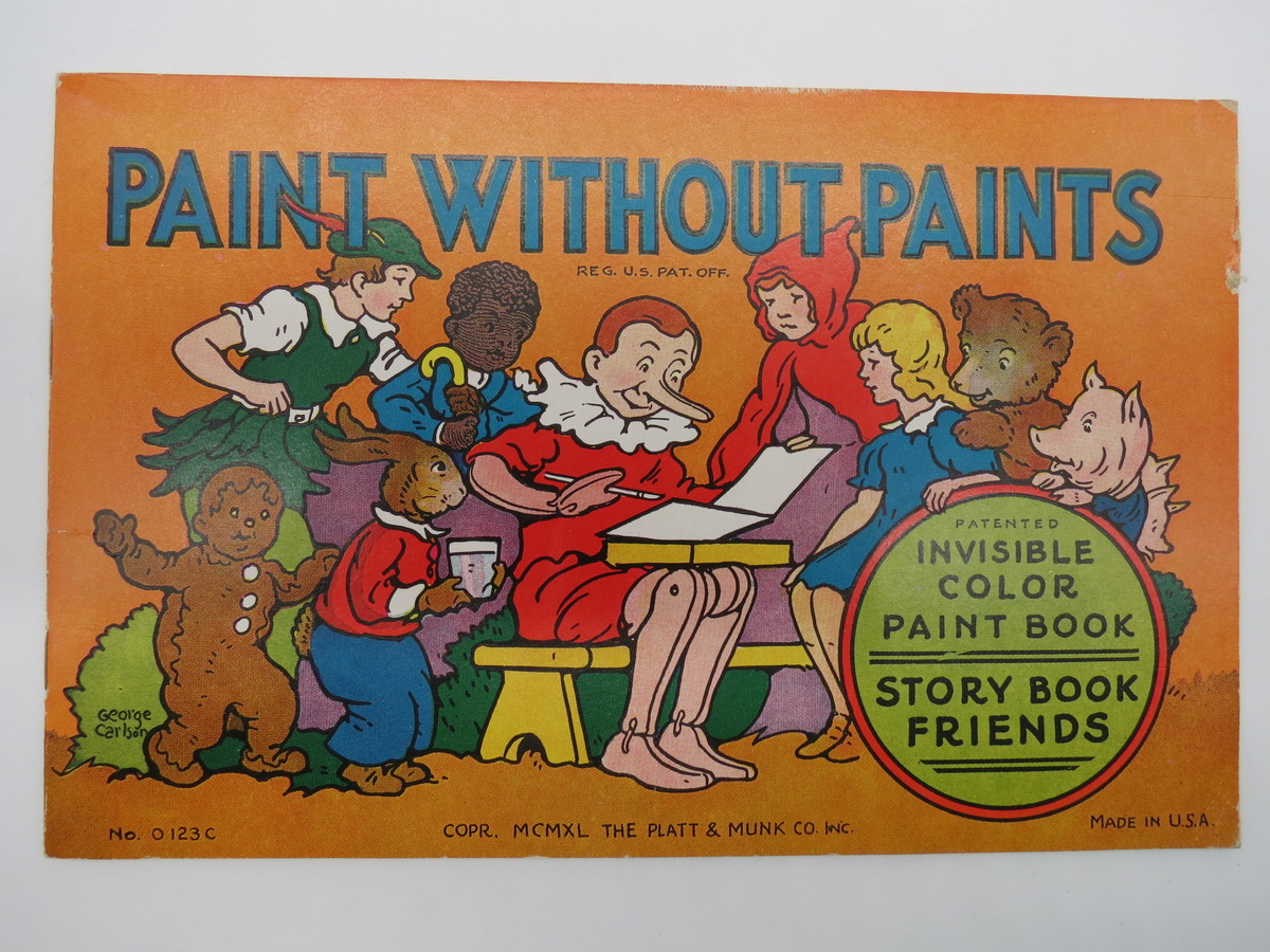 PAINT WITHOUT PAINTS #0123C INVISIBLE COLOR PAINT BOOK Story Book Friends