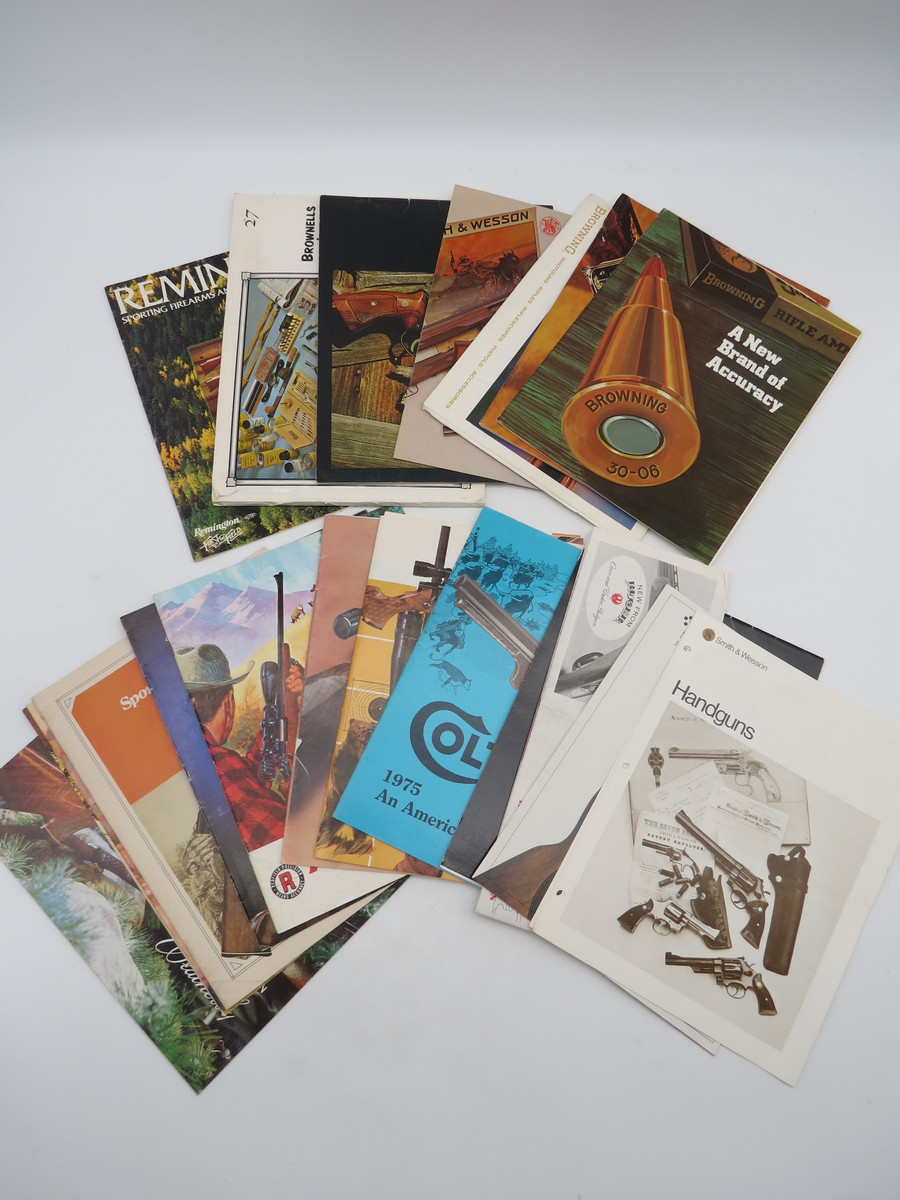 1970S GUN RIFLE CATALOG BROCHURE 21 PIECE LOT