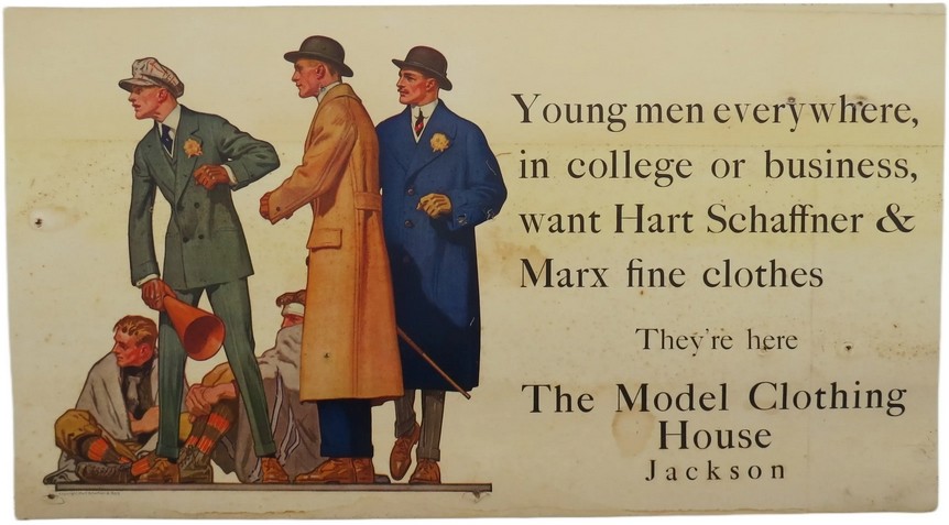 ORIGINAL SAMUEL NELSON ABBOTT HART SCHAFFNER & MARX CLOTHING POSTER 20