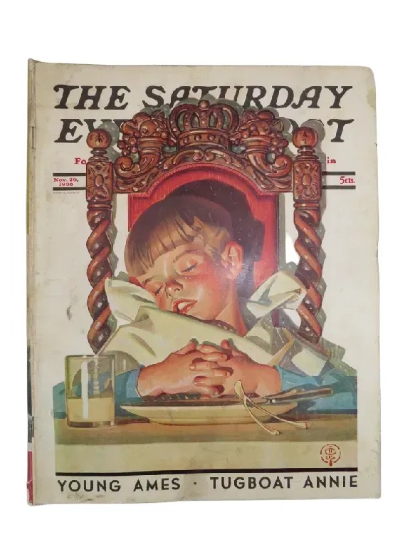 SATURDAY EVENING POST NOVEMBER 26, 1938 (J.C. LEYENDECKER THANKSGIVING COVER)