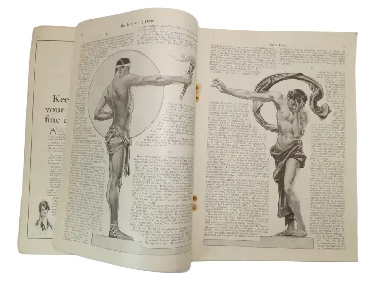 COSMOPOLITAN MAGAZINE JUNE 1920 (FRANK F.X. LEYENDECKER 4-PAGE ILLUSTRATIONS GAY INTEREST) The Everlasting Doors