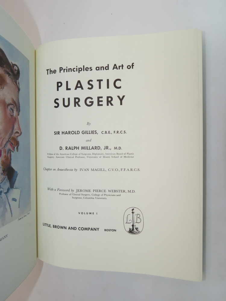 THE PRINCIPLES AND ART OF PLASTIC SURGERY VOL I AND II 1957 First ...