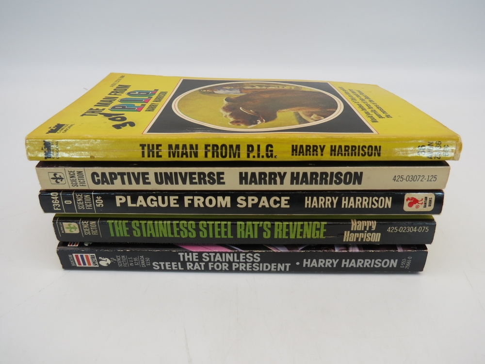 5 HARRY HARRISON BOOKS (ALL SIGNED BY AUTHOR)