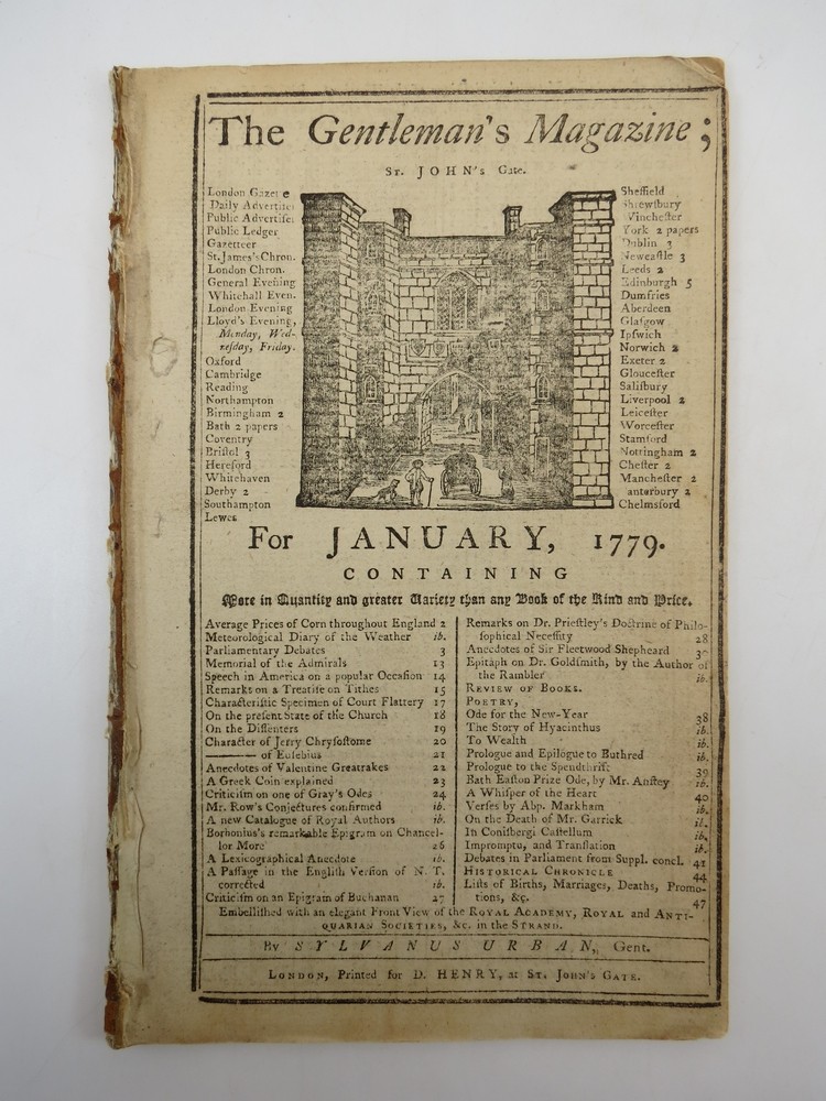 QUAKERS EXECUTED FOR TREASON. THE GENTLEMAN'S MAGAZINE, JANUARY 1779 Content on the Revolutionary War. Parliamentary Debates Includes Much Discussion of Revolutionary War. Speech in America on a Popular Occasion. Remarks on Dr. Priestley's Doctrine of Philosophy.