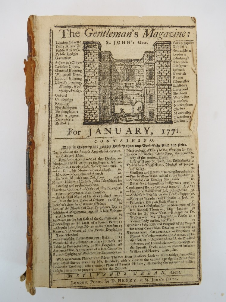 THE GENTLEMAN'S MAGAZINE, JANUARY TO DECEMBER 1771