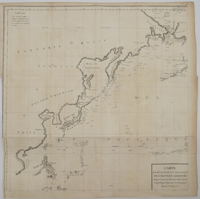 ANTIQUE 1775 MAP OF NW PACIFIC, BERING STRAITS TO CHINA, PHILIPPINES, JAPAN 24
