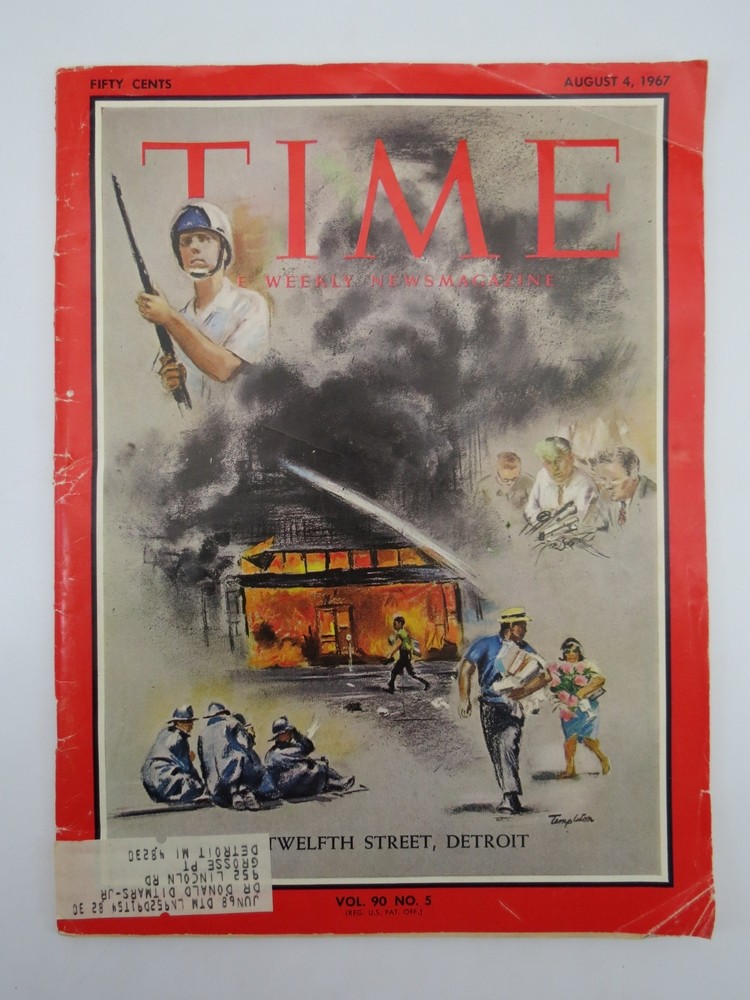 TIME MAGAZINE AUGUST 4, 1967 (TWELFTH STREET RIOT, DETROIT)