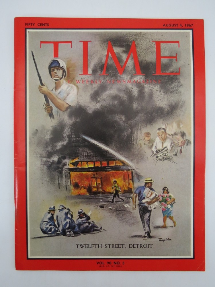 TIME MAGAZINE AUGUST 4, 1967 (TWELFTH STREET RIOT, DETROIT)