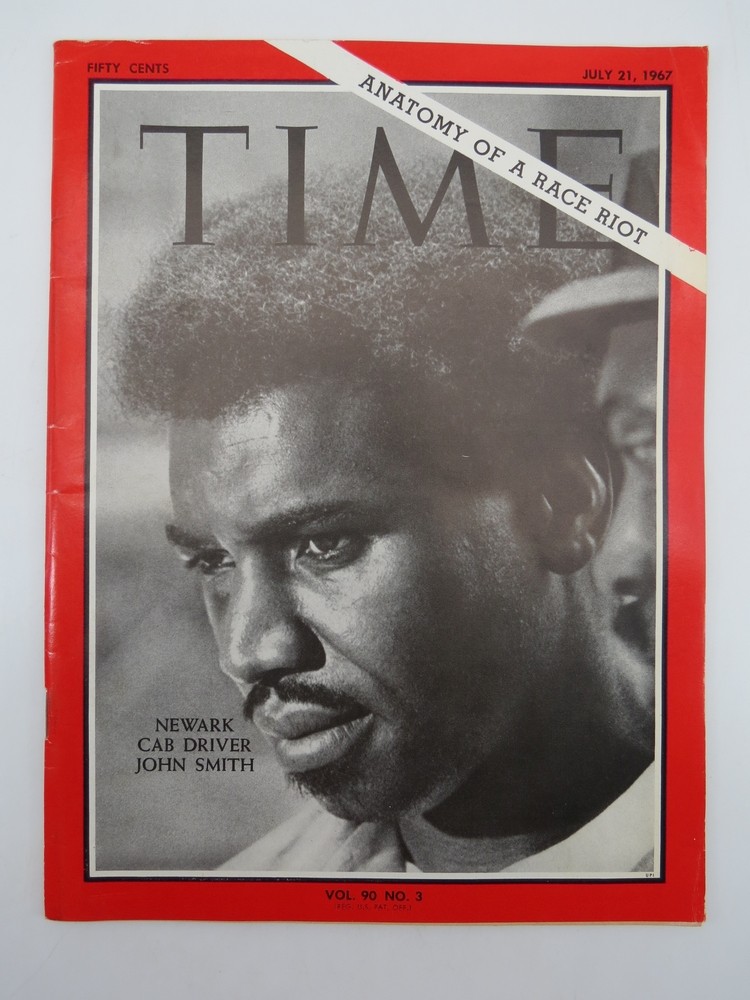 TIME MAGAZINE JULY 21, 1967 (NEWARK CAB DRIVER JOHN SMITH, ANATOMY OF A RACE RIOT)