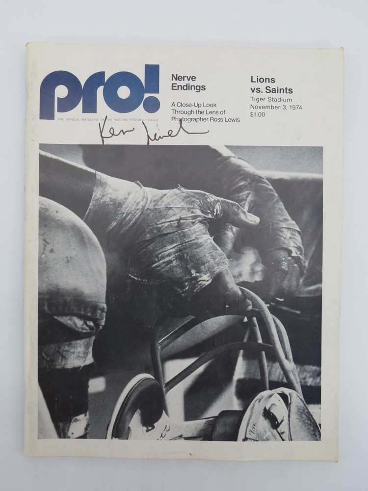 PRO! FOOTBALL MAGAZINE, LIONS VS. SAINTS NOVEMBER 3, 1974