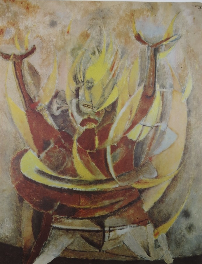 VINTAGE C. 1965 RUFINO TAMAYO PRINT BURNING MAN 16
