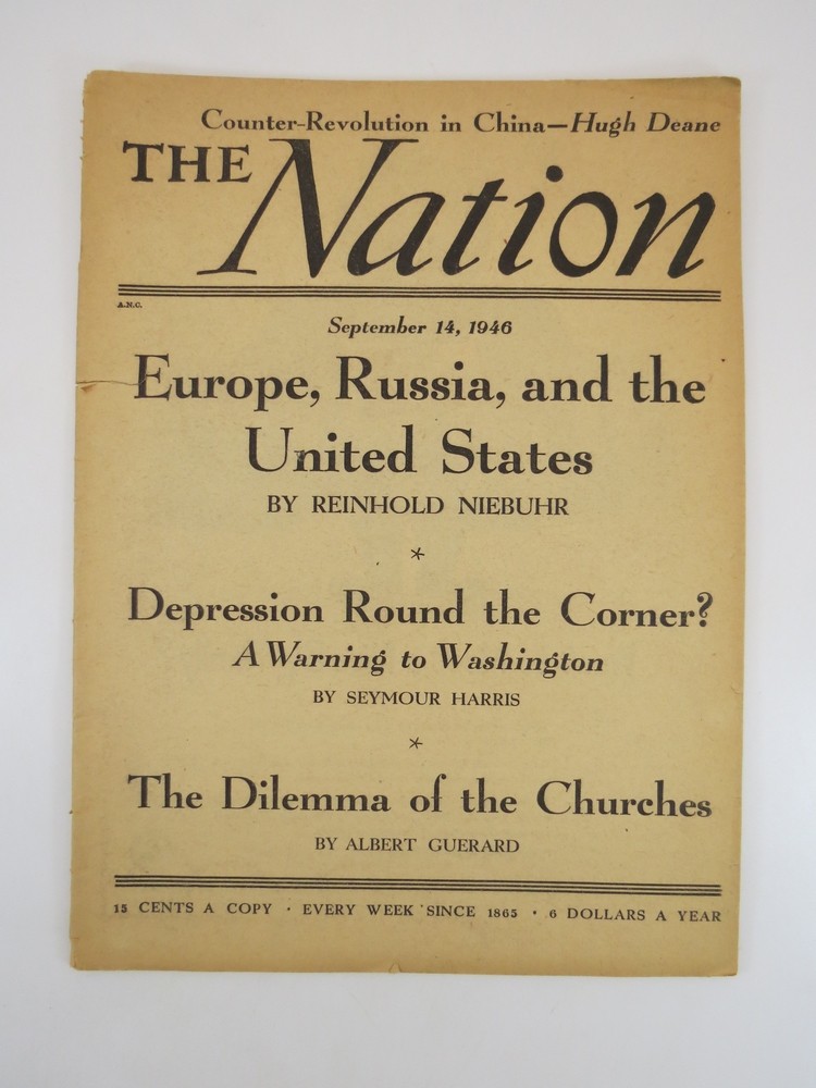 Image for THE NATION MAGAZINE, SEPTEMBER 14, 1946 (EUROPE, RUSSIA, AND THE UNITED STATES BY REINHOLD NIEBUHR) THE NATION MAGAZINE, SEPTEMBER 14, 1946 (EUROPE, RUSSIA, AND THE UNITED STATES BY REINHOLD NIEBUHR)