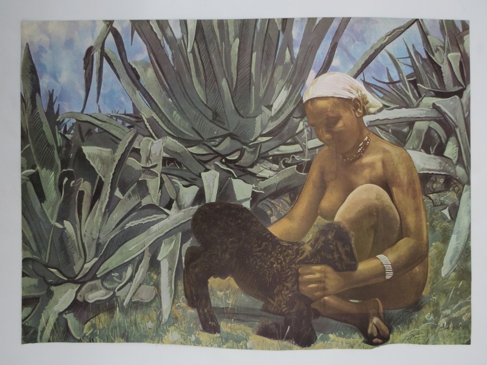 1935 JACQUES MAJORELLE AFRICAN NUDE PRINT