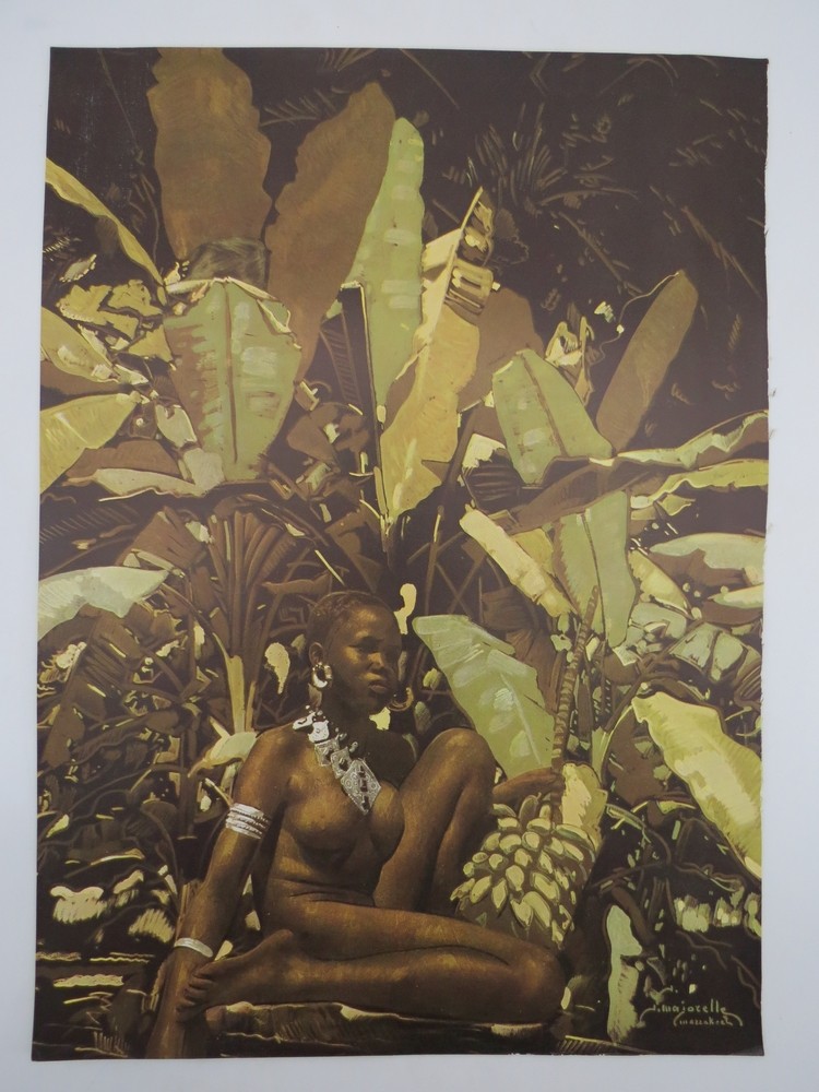1935 JACQUES MAJORELLE AFRICAN NUDE PRINT