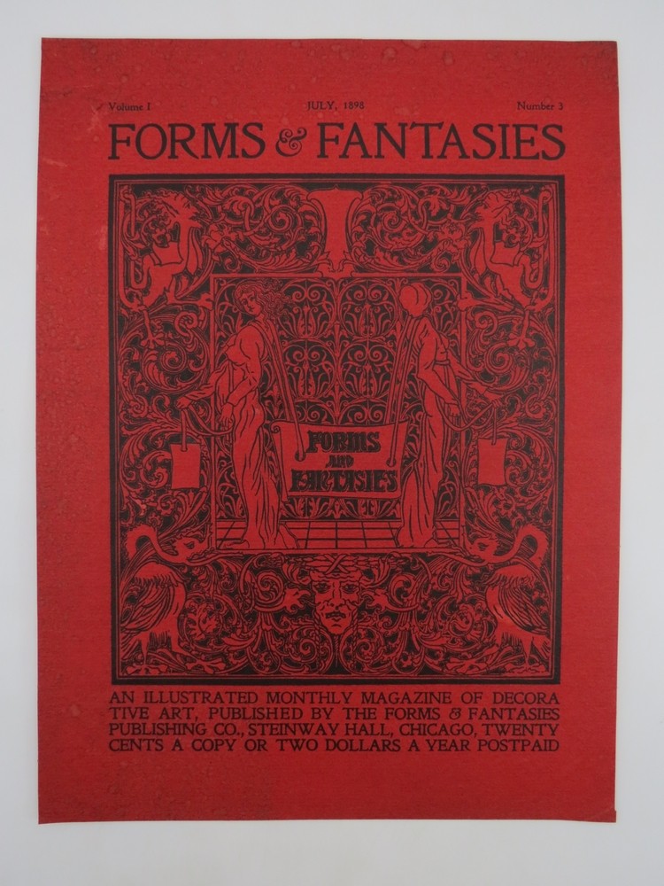 RARE 1898 HENRY ERKINS ILLUSTRATED COVER FROM FORMS & FANTASIES