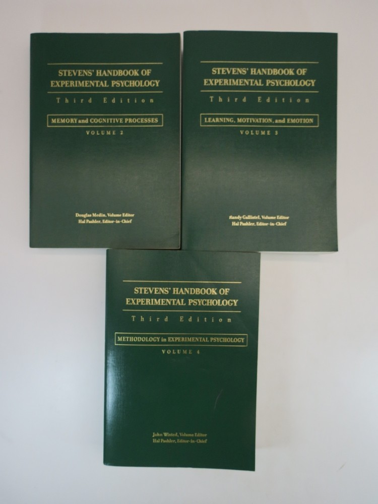 STEVENS' HANDBOOK OF EXPERIMENTAL PSYCHOLOGY (VOLUMES 2, 3, & 4)