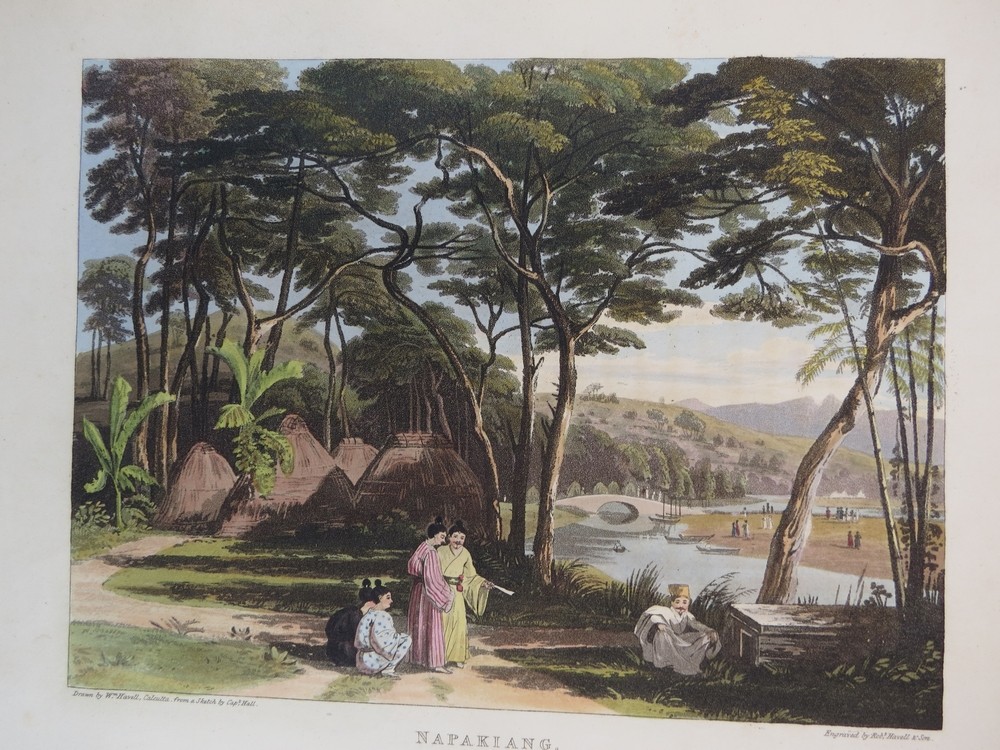 ORIGINAL 1818 AQUATINT PRINT NAPAKIANG LOO CHOO ISLAND JAPAN