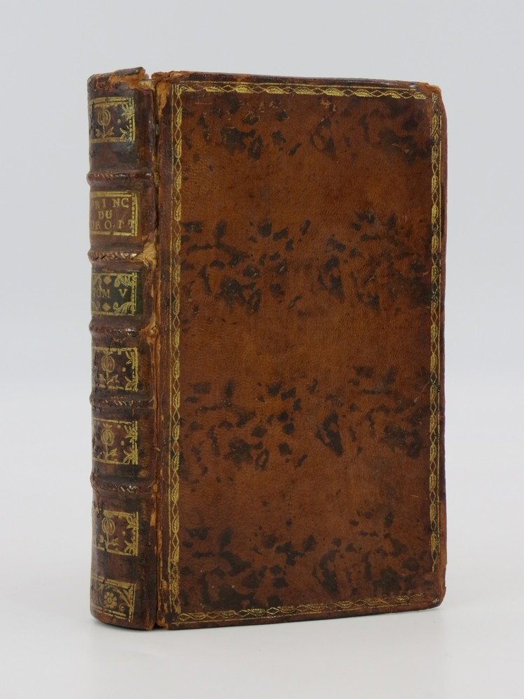 ANTIQUE 1769 HIDDEN BOOK SAFE BOX - PRINCIPES DU DROIT FRANCOIS