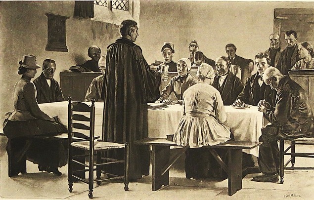 ANTIQUE 1890 GARI MELCHERS COMMUNION PHOTOGRAVURE PRINT