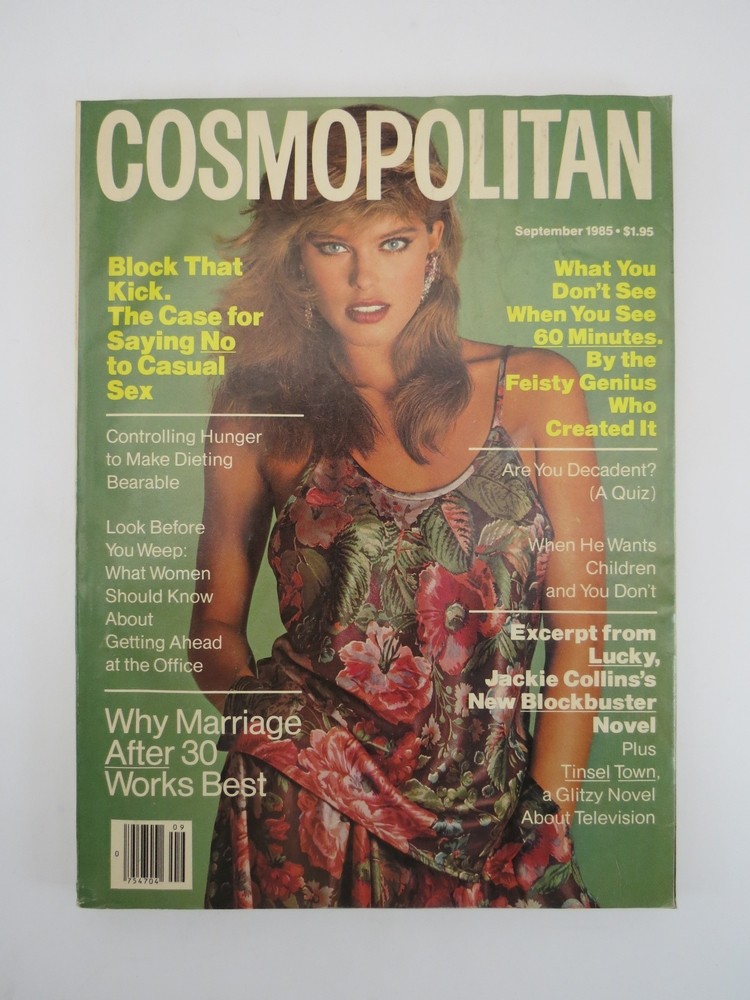 COSMOPOLITAN MAGAZINE SEPTEMBER 1985 (RENEE SIMONSEN COVER)