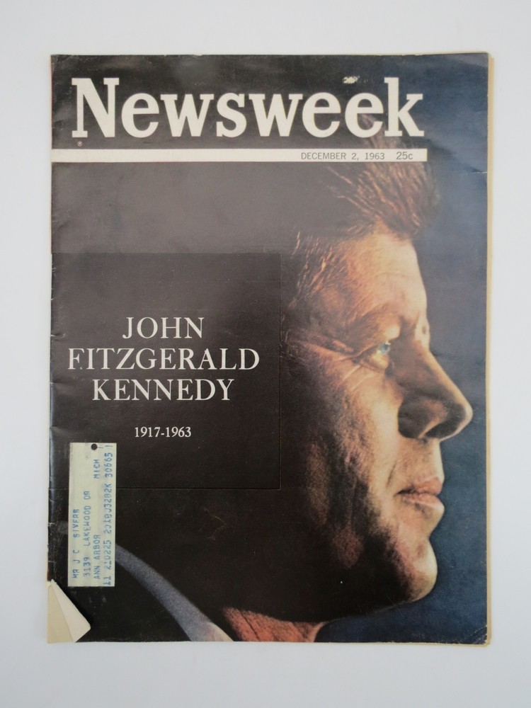 NEWSWEEK MAGAZINE DECEMBER 2, 1963 (PRESIDENT JOHN FITZGERALD KENNEDY COVER)