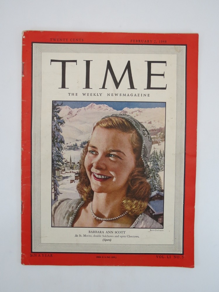 TIME MAGAZINE FEBRUARY 2, 1948 (BARBARA ANN SCOTT COVER)