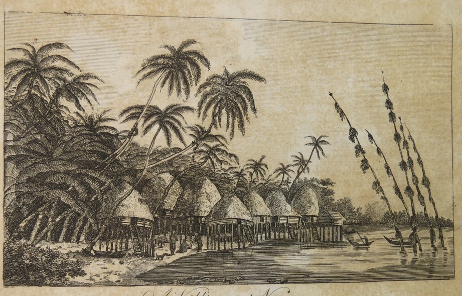 ANTIQUE 1798 VILLAGE AT NANCOWRY BENGAL ENGRAVING INDIAN HINDU8