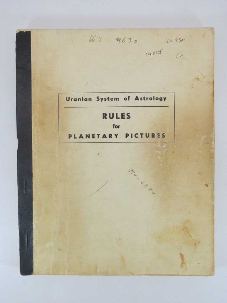 URANIAN SYSTEM OF ASTROLOGY: RULES FOR PLANETARY PICTURES