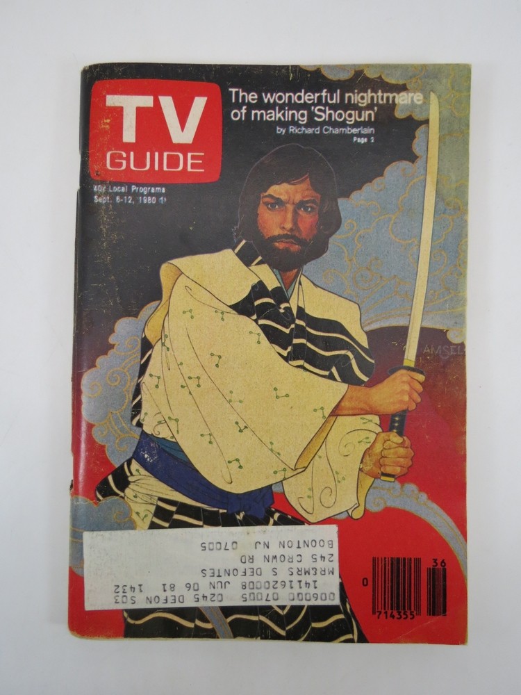 TV GUIDE SEPTEMBER 6-12, 1980 (RICHARD CHAMBERLAIN SHOGUN COVER)